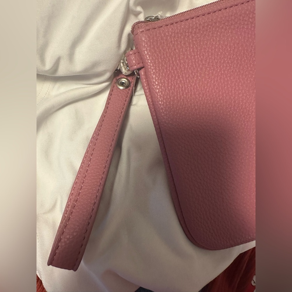 Thirty-One Pink Wristlet with Penguin Design - Picture 3 of 5